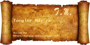 Tengler Márk névjegykártya